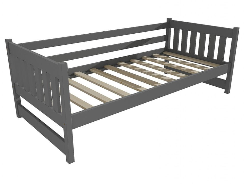 eoshop Detská posteľ DP 024 (Rozmer: 90 x 200 cm, Farba dreva: farba sivá)